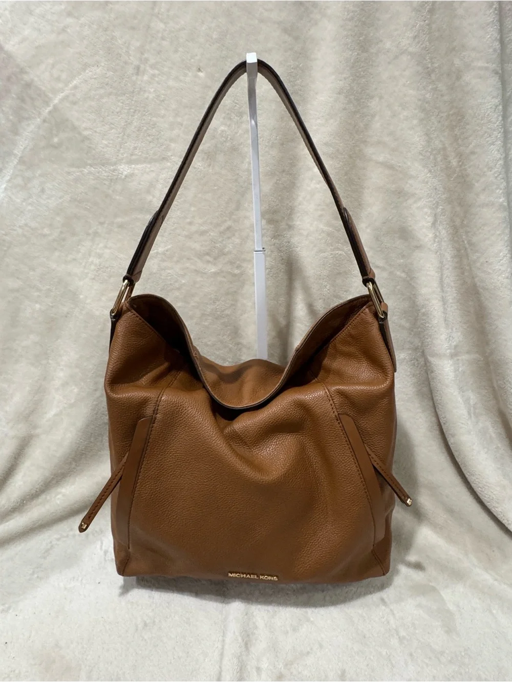 Michael Kors Evie Hobo Pebbled Leather Shoulder Bag